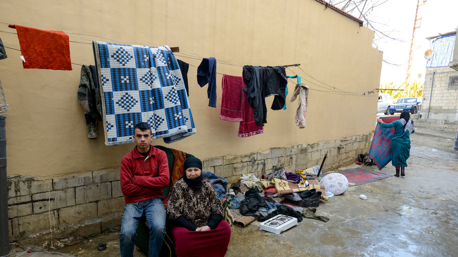 Lebanon. Syrian refugees living in very difficult conditions