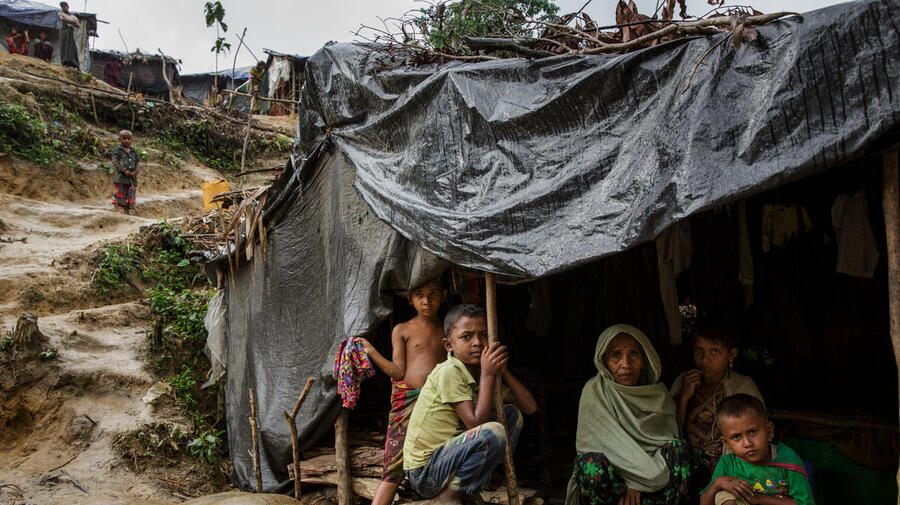 Bangladesh. After traumatic flight Rohingya refugees adjust to life in camps