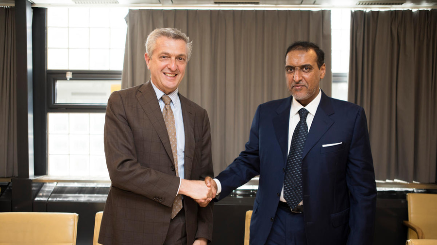 Switzerland. UNHCR signs agreement with Qatar Charity.