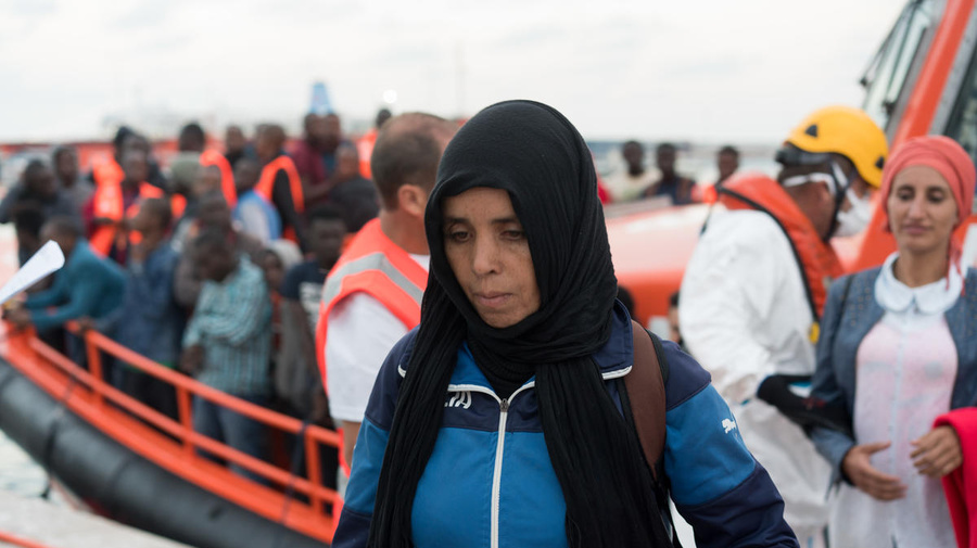 Spain. Rescue ship docks in Malaga with refugees and migrants