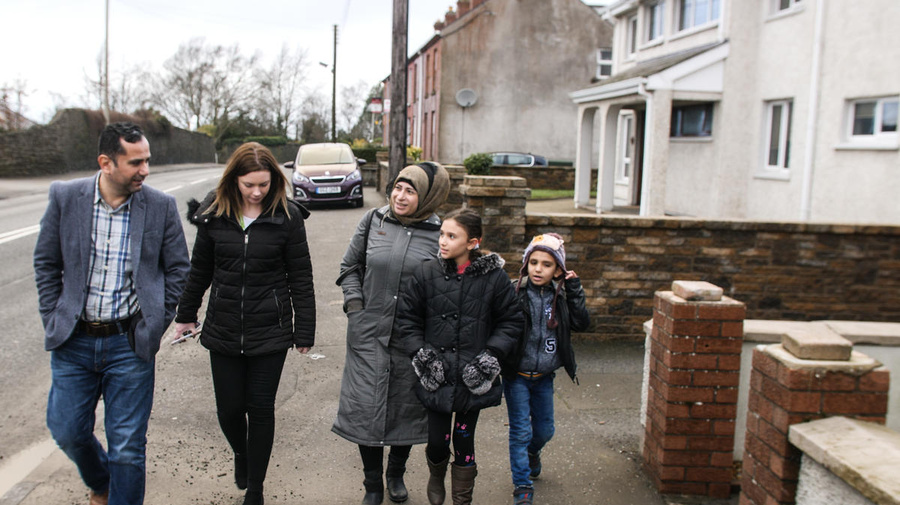 Northern Ireland. Resettled Syrian family enjoy safety in Armagh