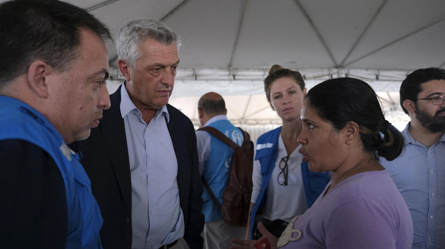 Brasil. Field visit of HC, Filippo Grandi, to Brasil to see the situation of Venezuelan refugees and migrants.