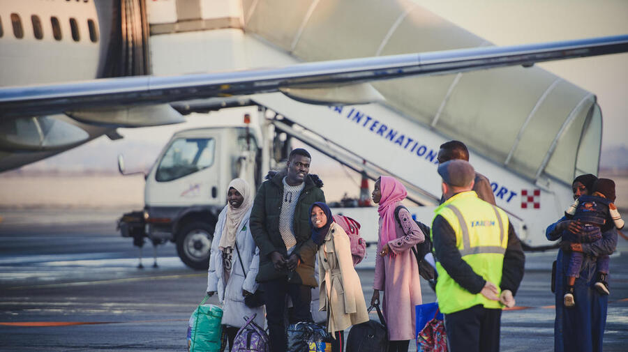 Romania. Refugees evacuated from Libya to Emergency Transit Centre
