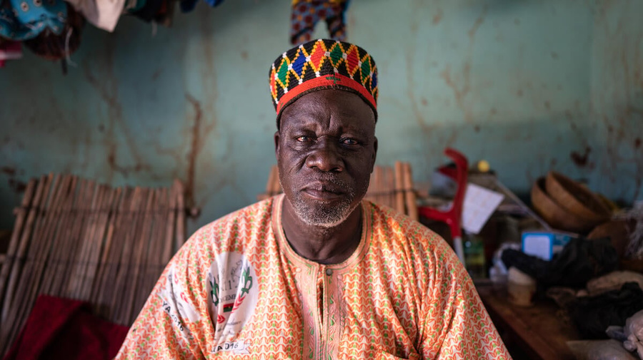 Burkina Faso. Chief Diambende Madiega at his home in Kaya