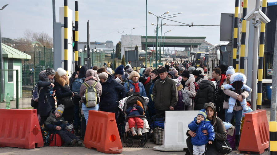 Poland. Arrival of refugees
