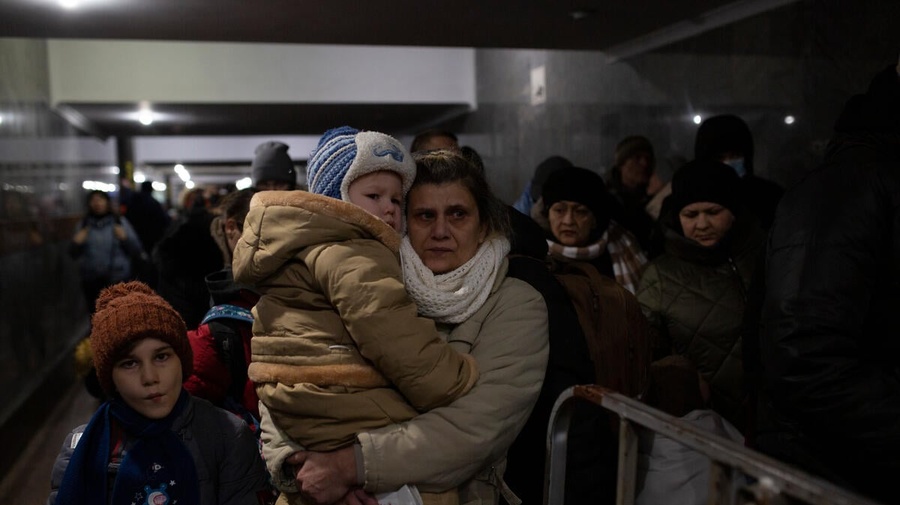 Ukraine. Internally displaced families flee to Lviv to escape conflict further east