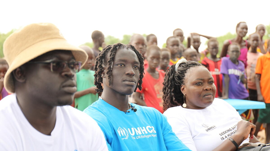 South Sudan. UNHCR supporter and LA Lakers basketball player, Wenyen Gabriel
