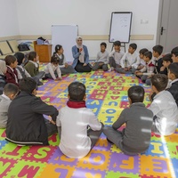 Trained social workers at Kawargosk Centre lead various sessions for children in a safe and trusting environment.