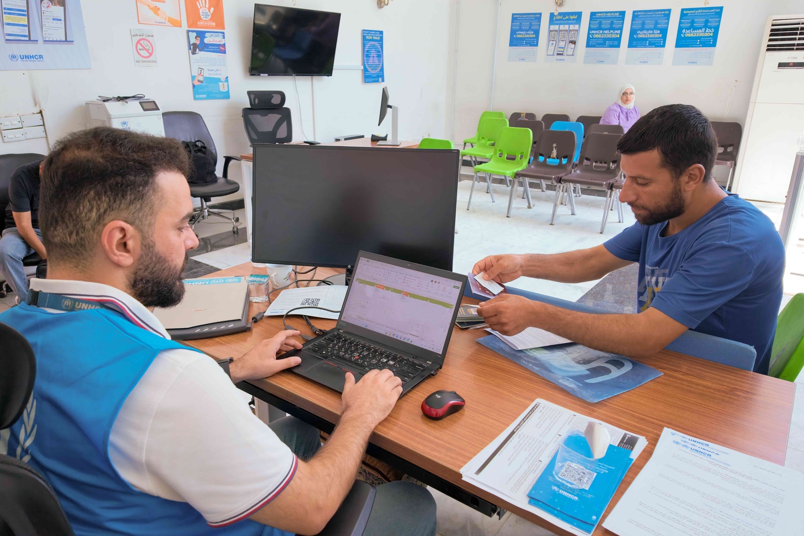 UNHCR processing the application of Khalid and Wedad