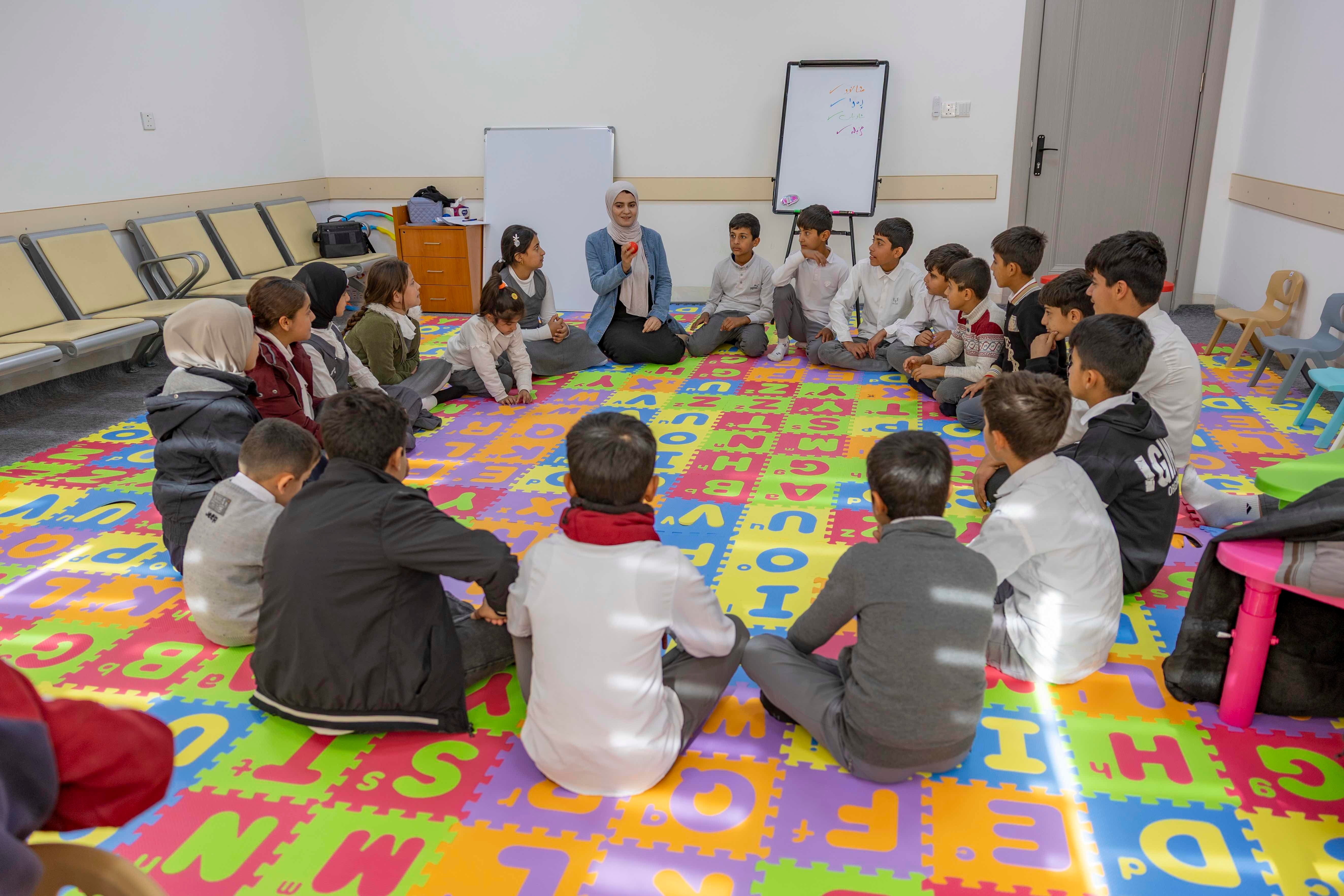 Trained social workers at Kawargosk Centre lead various sessions for children in a safe and trusting environment.