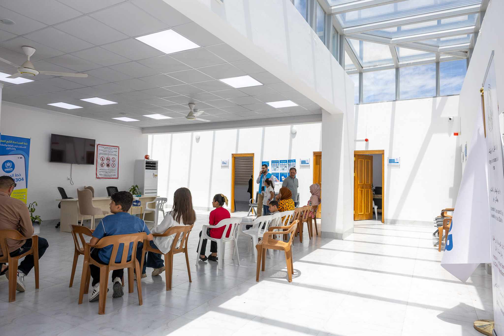 Zakho community centre waiting area