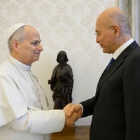 Pope Leo XIV and Barham Salih