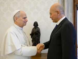 Pope Leo XIV and Barham Salih