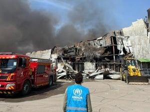 Attacco a magazzino UNHCR in Ucraina
