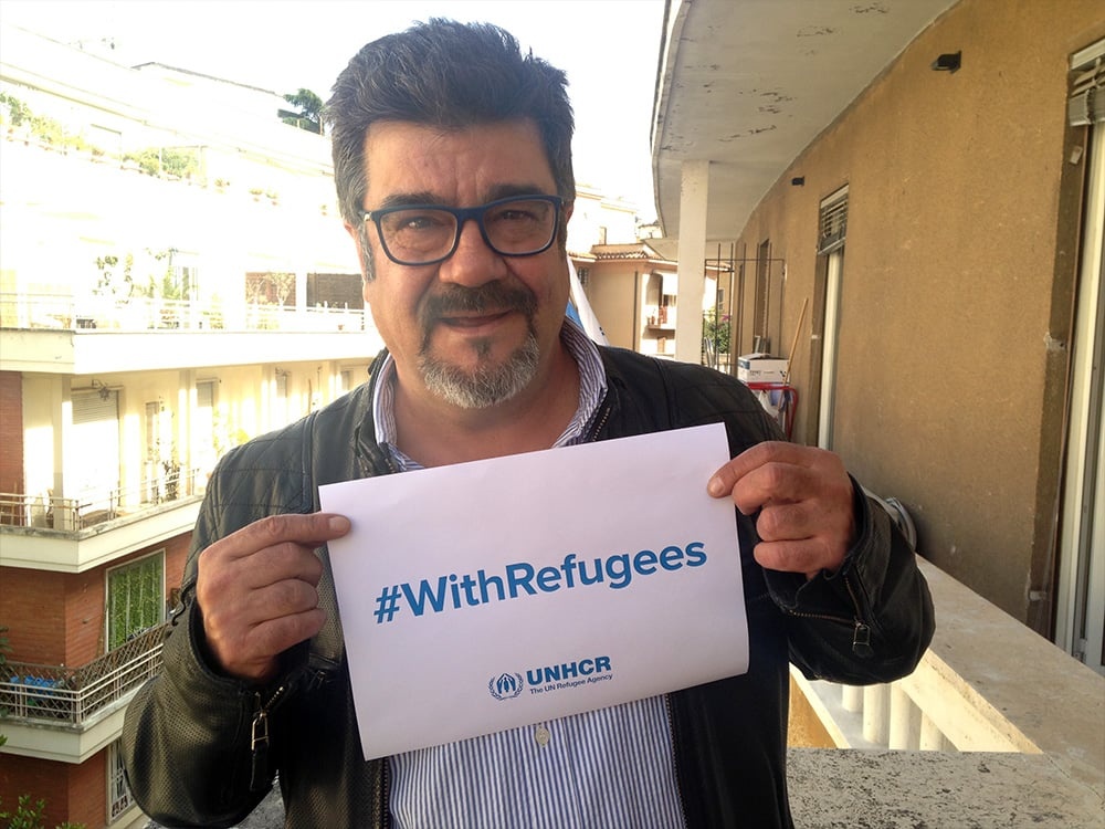 Francesco Pannofino sostiene la nostra campagna #WithRefugees ©UNHCR/B. Molinario