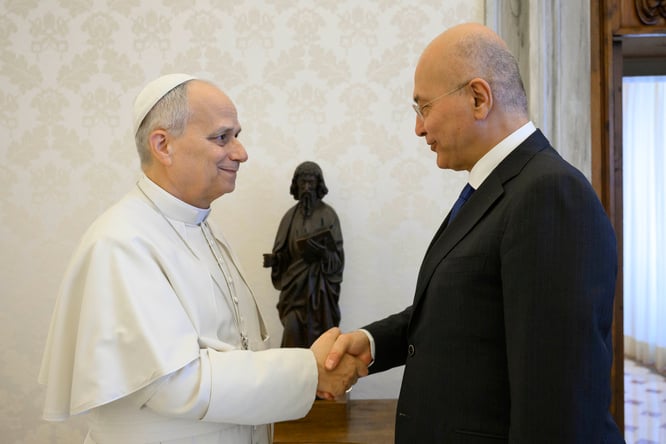 Pope Leo XIV and Barham Salih