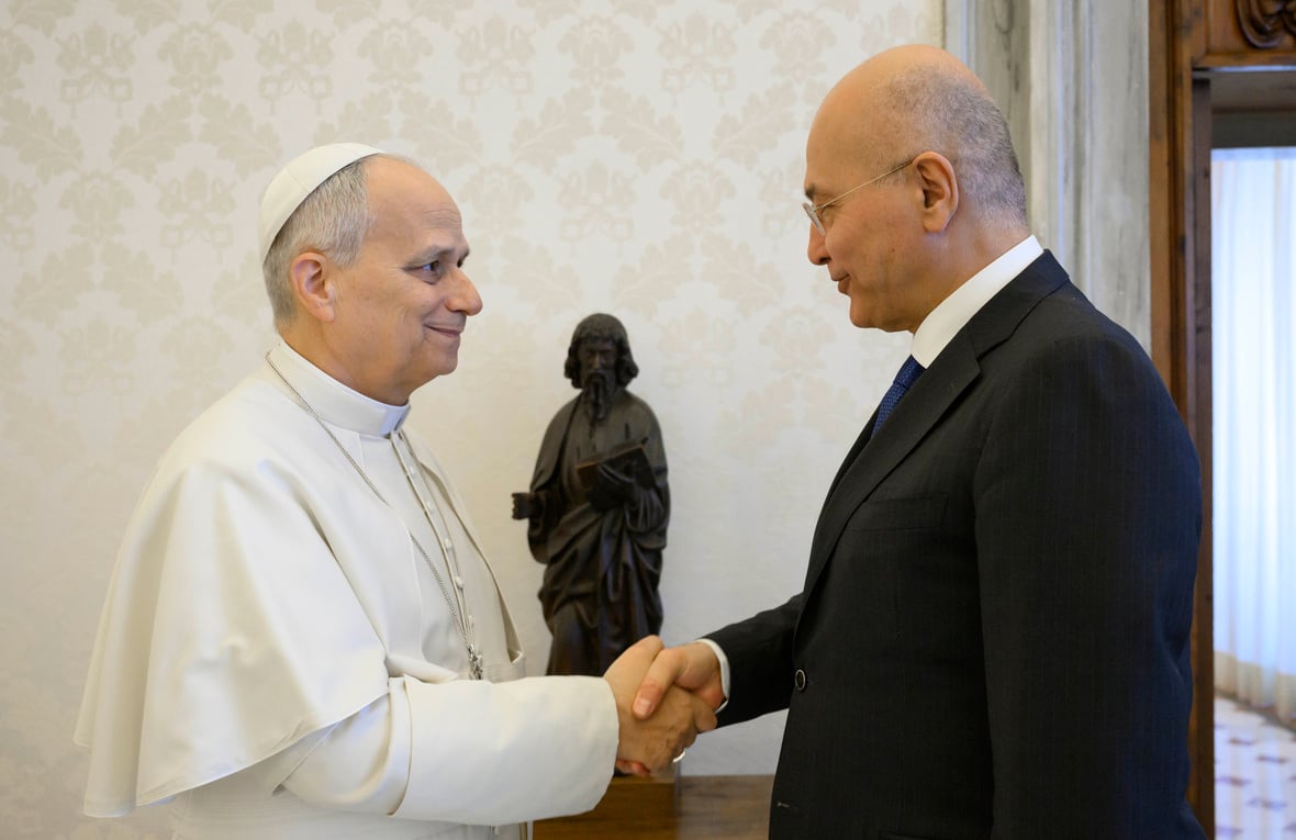 Pope Leo XIV and Barham Salih