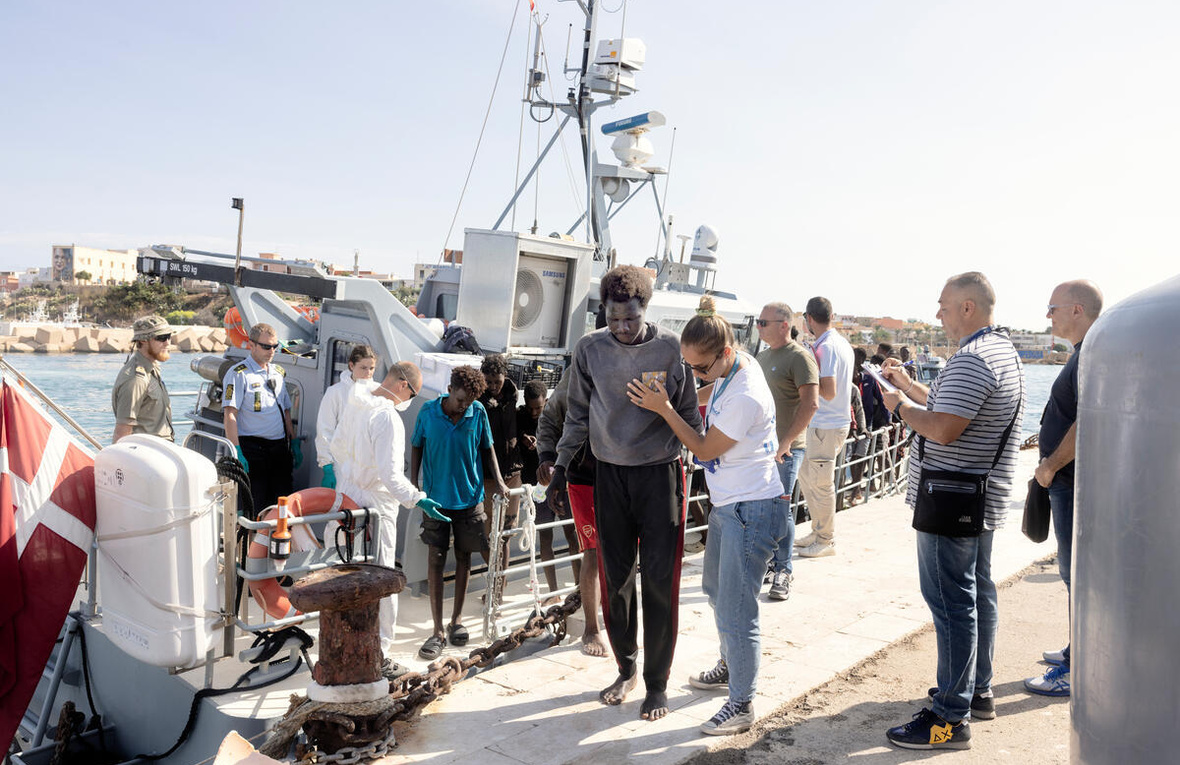 Italy. UNHCR assists migrants and refugees in Lampedusa.