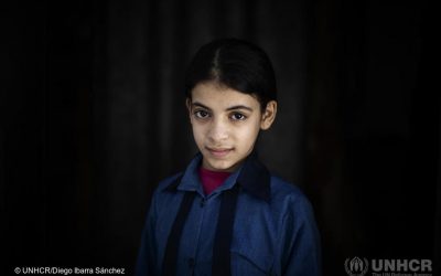 Nove anni di conflitto in Siria gravano sulle spalle di una bambina rifugiata in Giordania