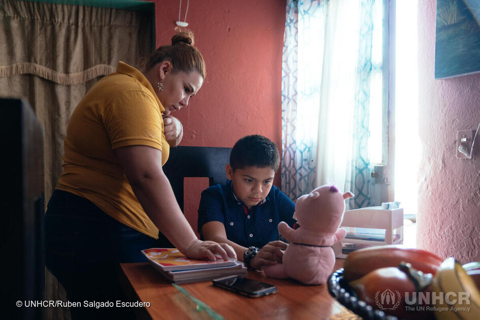 This family is preparing to take the next step on their journey as refugees in Mexico, by applying to become naturalizd Mexican citizens. Multi-year planning and funding allows UNHCR operations to program support for refugees throughout the process of arri