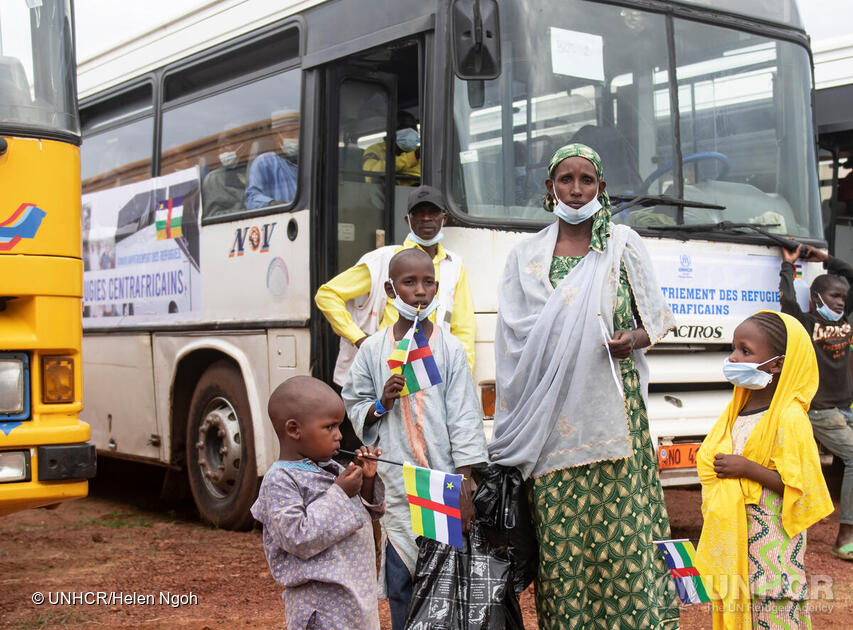 Central African Republic. Refugee family returns home after eight years in Cameroon