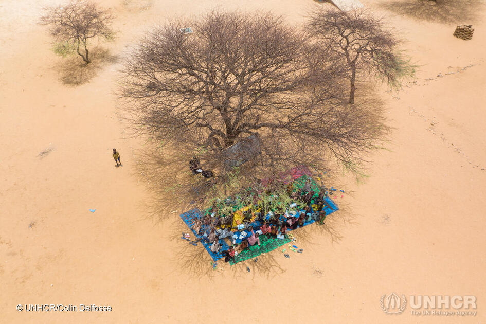 Chad. Refugee school overflows despite new classrooms in Kouchaguine-Moura