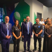 The refugee team along with his Royal Highness Prince Omar Bin Faisal the Head of Jordan's E-sports federation