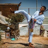 Mohammad playing Taekwondo 