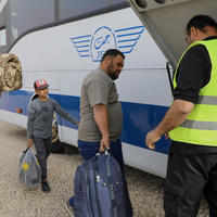Manhal, a refugee who left to Syria in May 2025 using UNHCR bus service from Azraq camp.