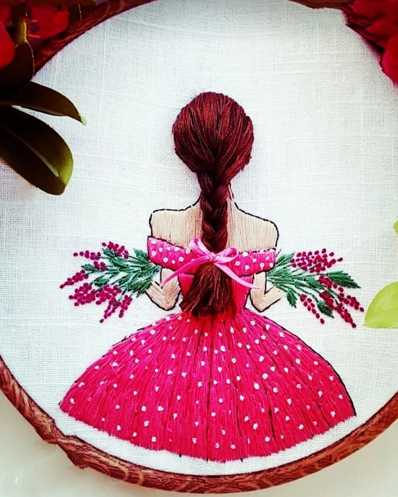 Circular embroidered frameCircular embroidered frame