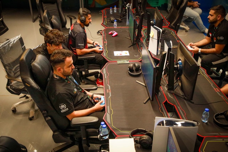 Refugee team in action