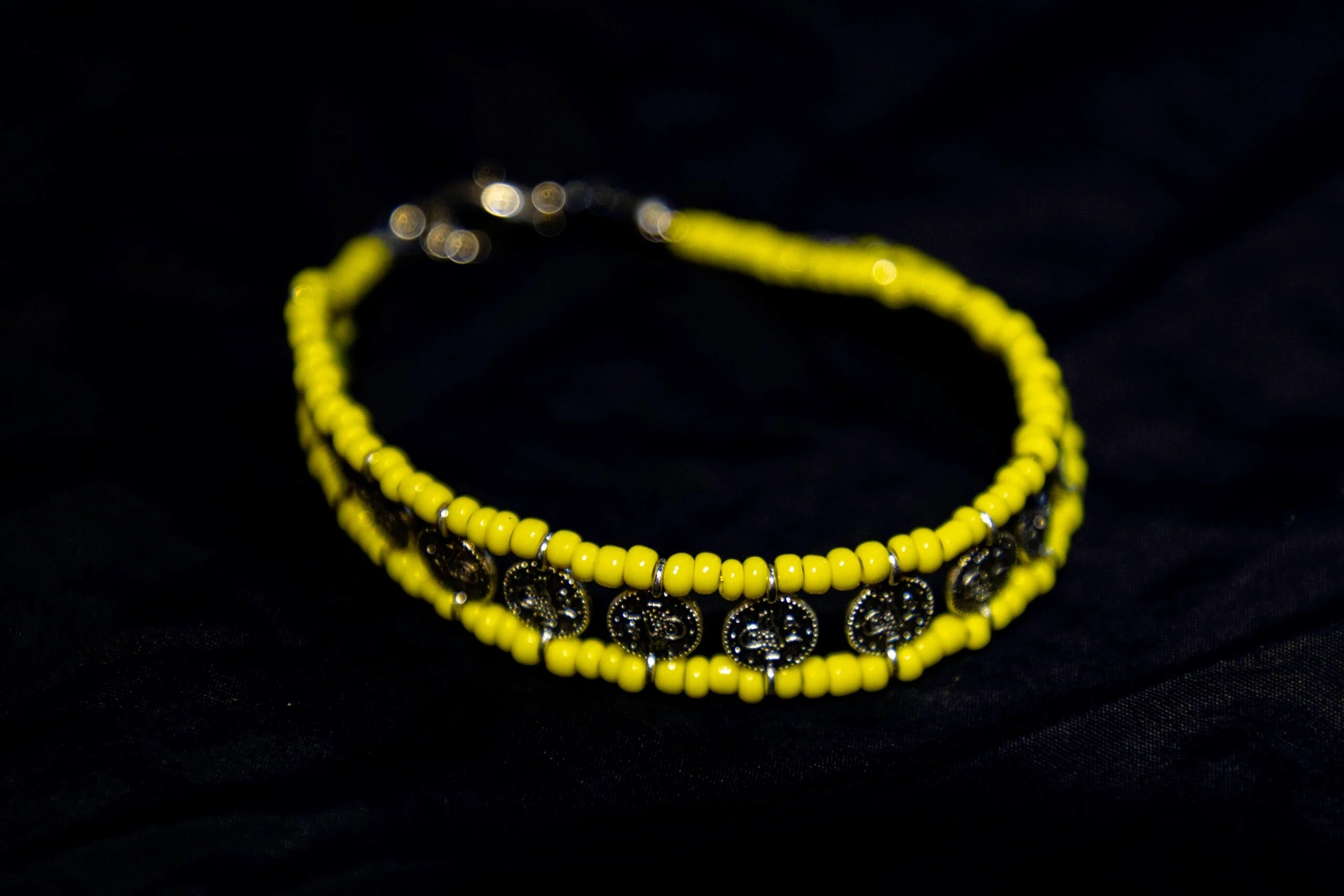 Beads with silver bracelets