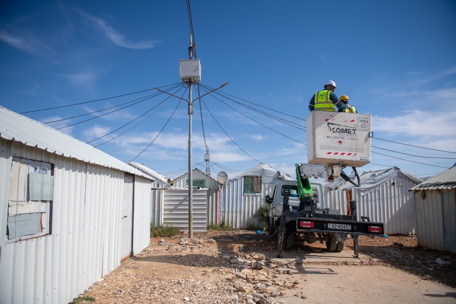 EDECO company staff during a regular check-up for the dispensers