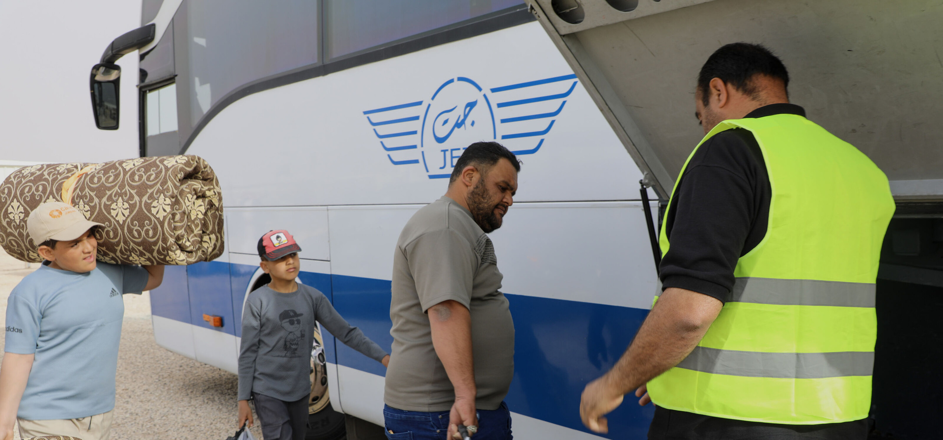 Manhal, a refugee who left to Syria in May 2025 using UNHCR bus service from Azraq camp.
