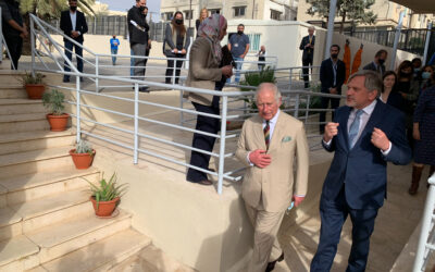 His Royal Highness Prince Charles visits refugees in Jordan