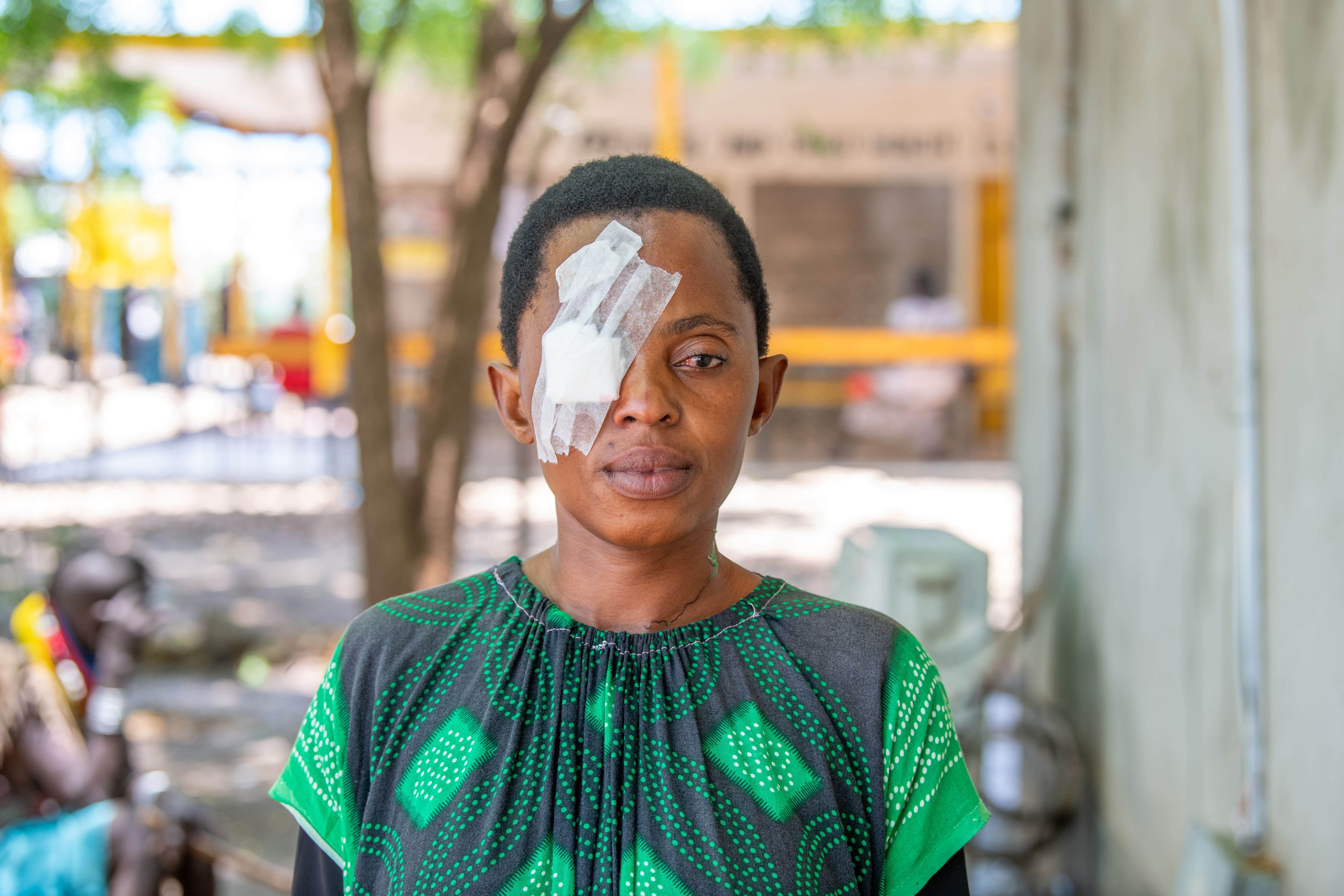 Furaha Nzeyiana at the Ammusait General Hospital shortly after a successful surgery. 