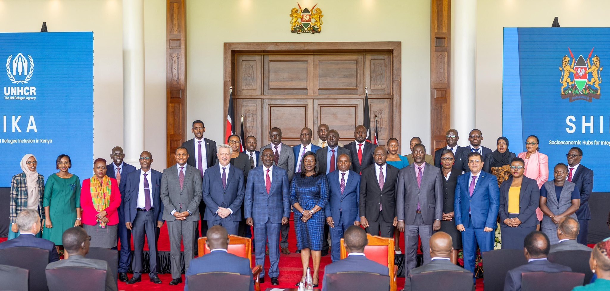 A group of people posing for a photo