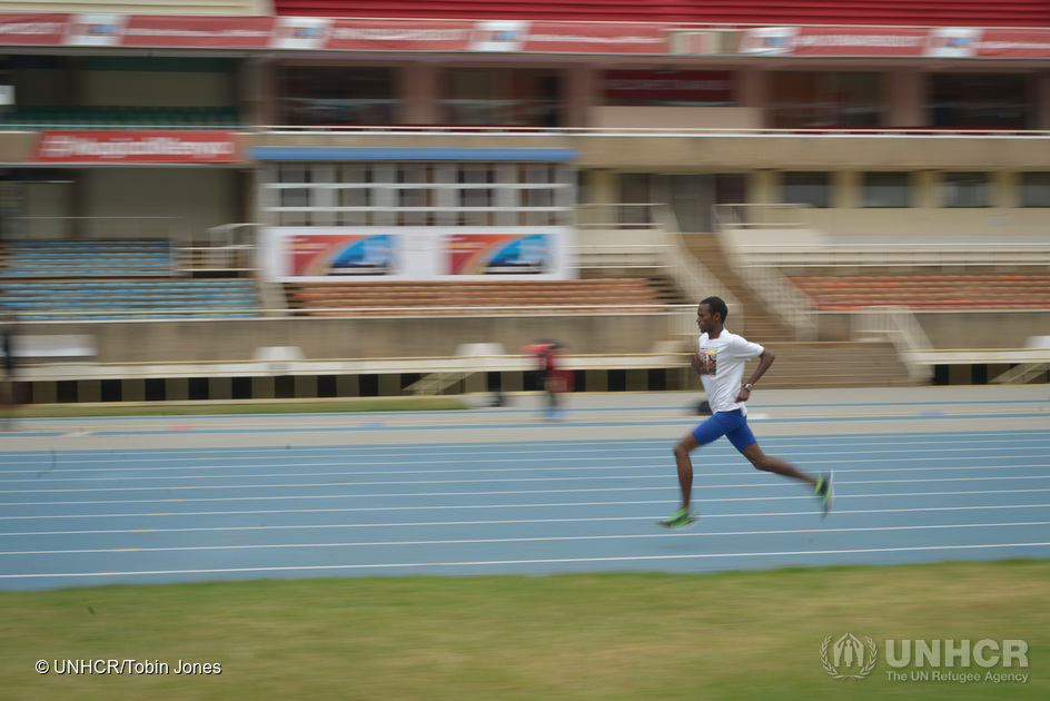Kenya. The Refugee Olympic Team athletes join the Kenya National Team's training session in Nairobi