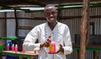 Soap maker in Kenya refugee camp lowers prices to fight COVID-19