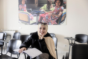 Italy. Driving school for refugee women