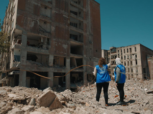 Turkiye. UNHCR staff on the ground in Turkiye's Hatay province.