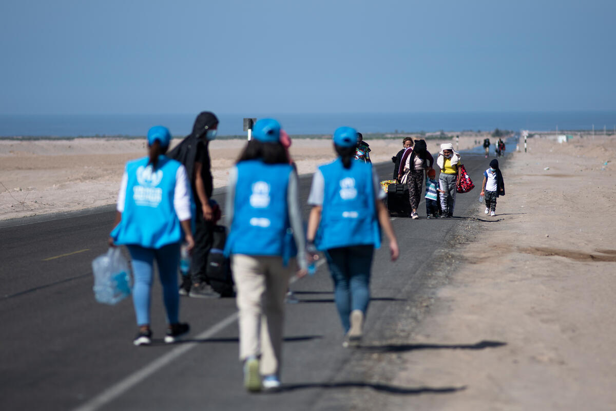 Peru. refugees and migrants at the borders.