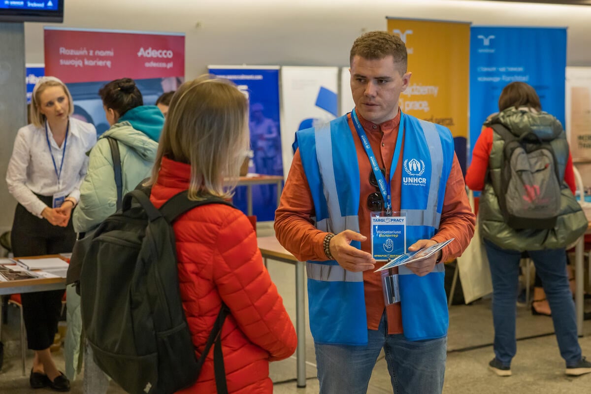 Poland. Job Fair organized by UNHCR in partnership with City of Warsaw, Indeed and Tent International
