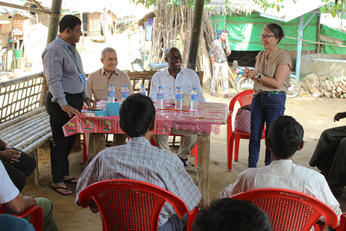 Myanmar. Assistant High Commissioner for Operations meets forcibly displaced families affected by conflict and natural disasters