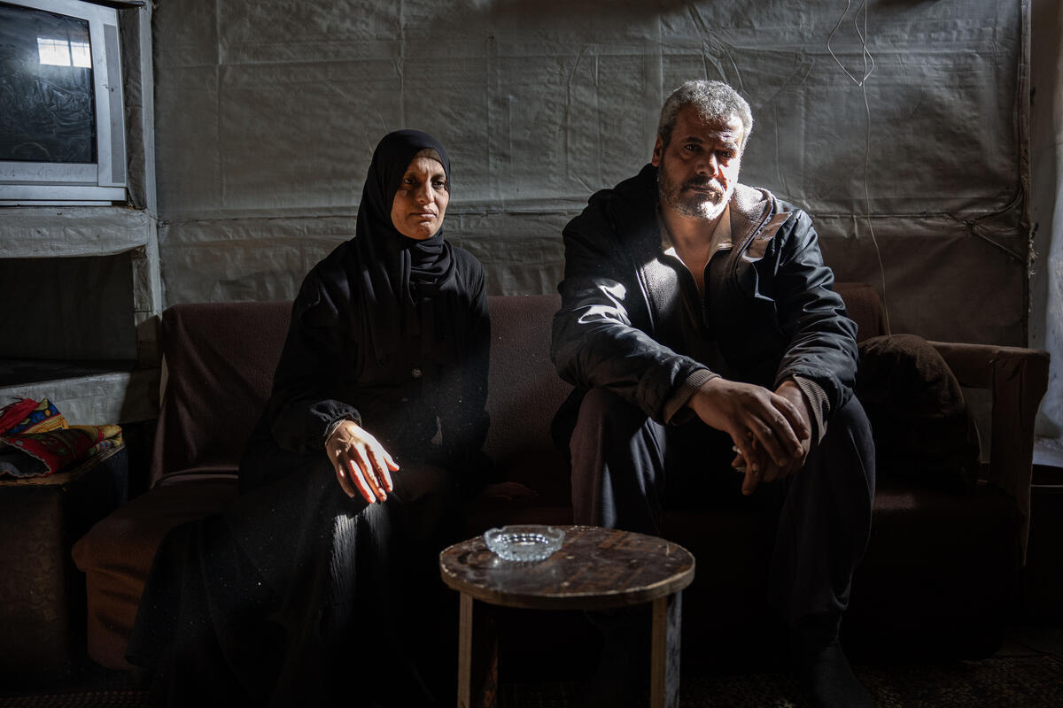 Lebanon. Syrian refugees living in Saadnayel camp consider returning home