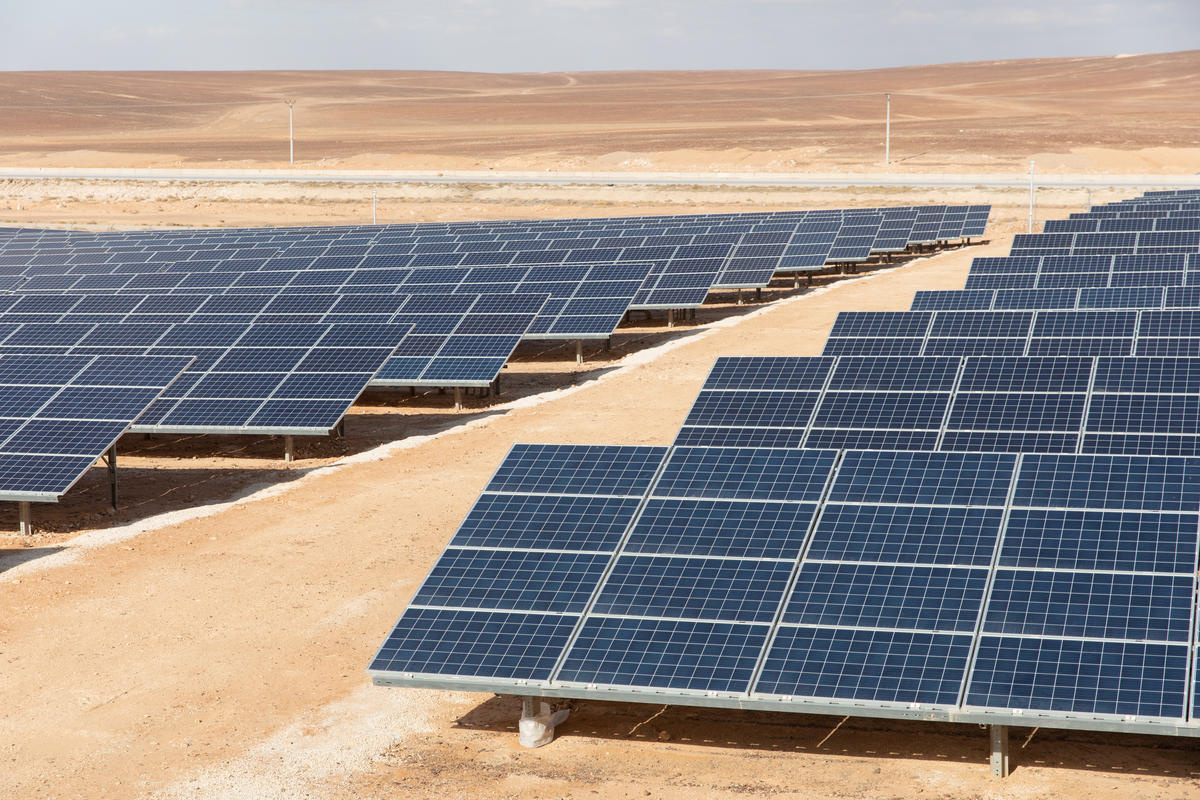 Jordan. The solar farm in Azraq refugee camp in Jordan was the first solar plant built in a refugee setting in the world.