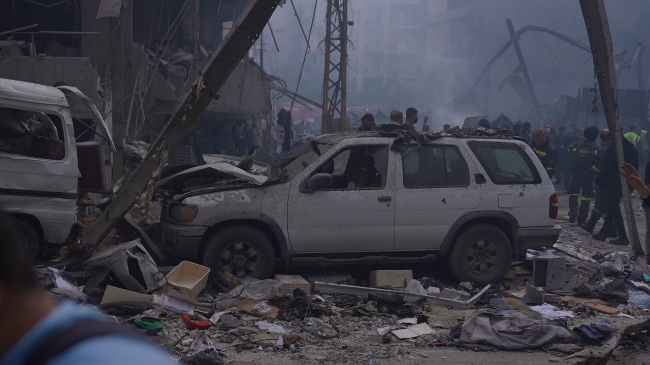 Lebanon. Aftermath the airstrikes in Beirut