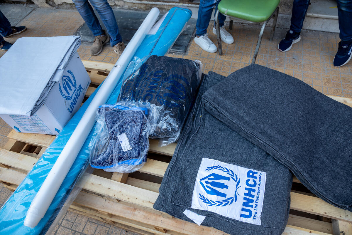 Syria. UNHCR distributes winter non-food items in Aleppo city.