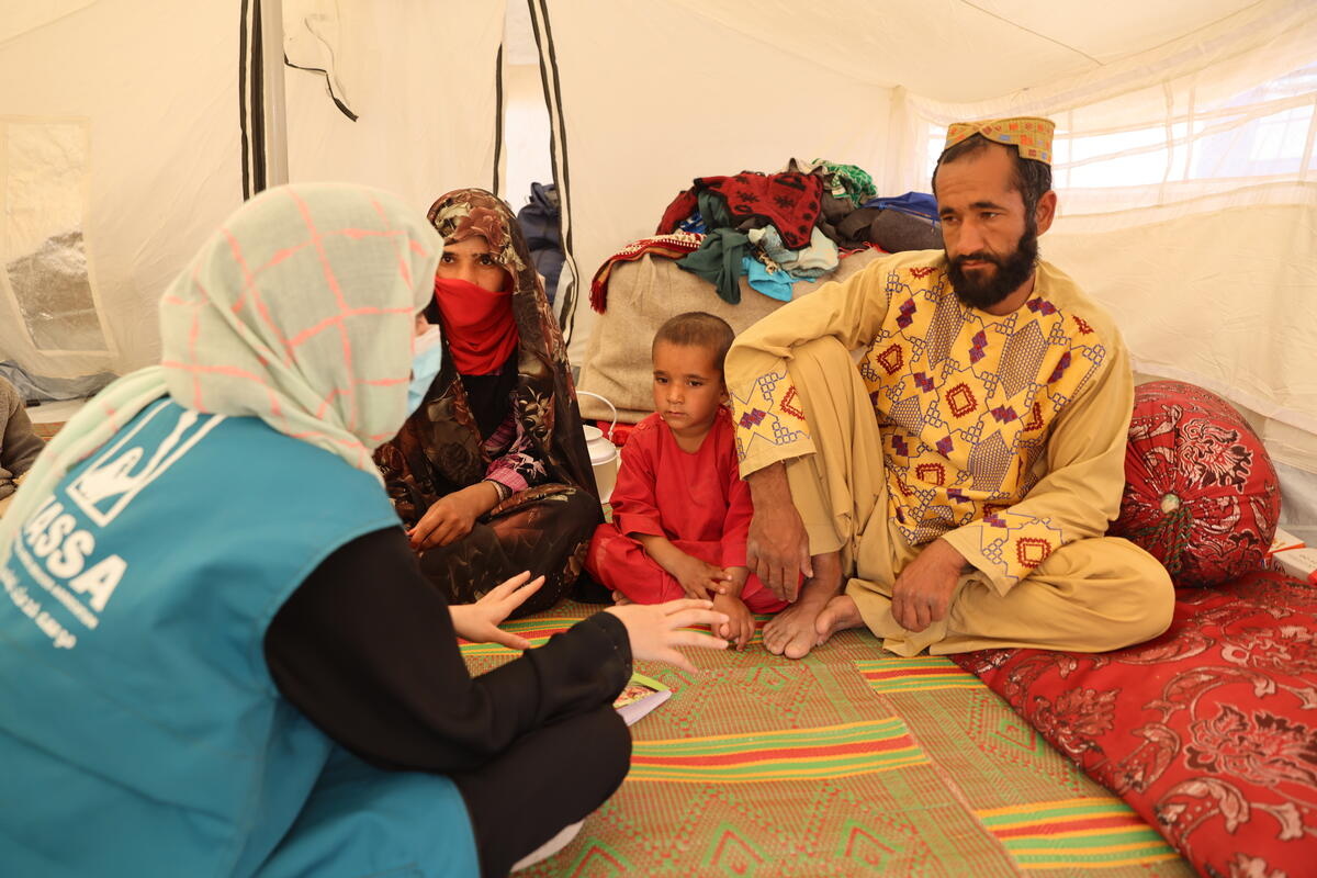 Afghanistan. Earthquake-affected family in Koshkak village, Zinda Jan district, Herat province