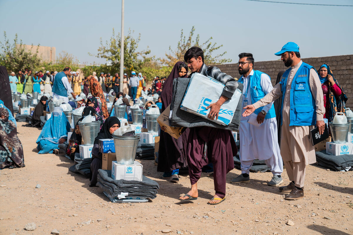 UNHCR provides vital support to 150 Families in Said Abad Village, Guzara District affected by a series of earthquakes in Herat province, western Afghanistan.